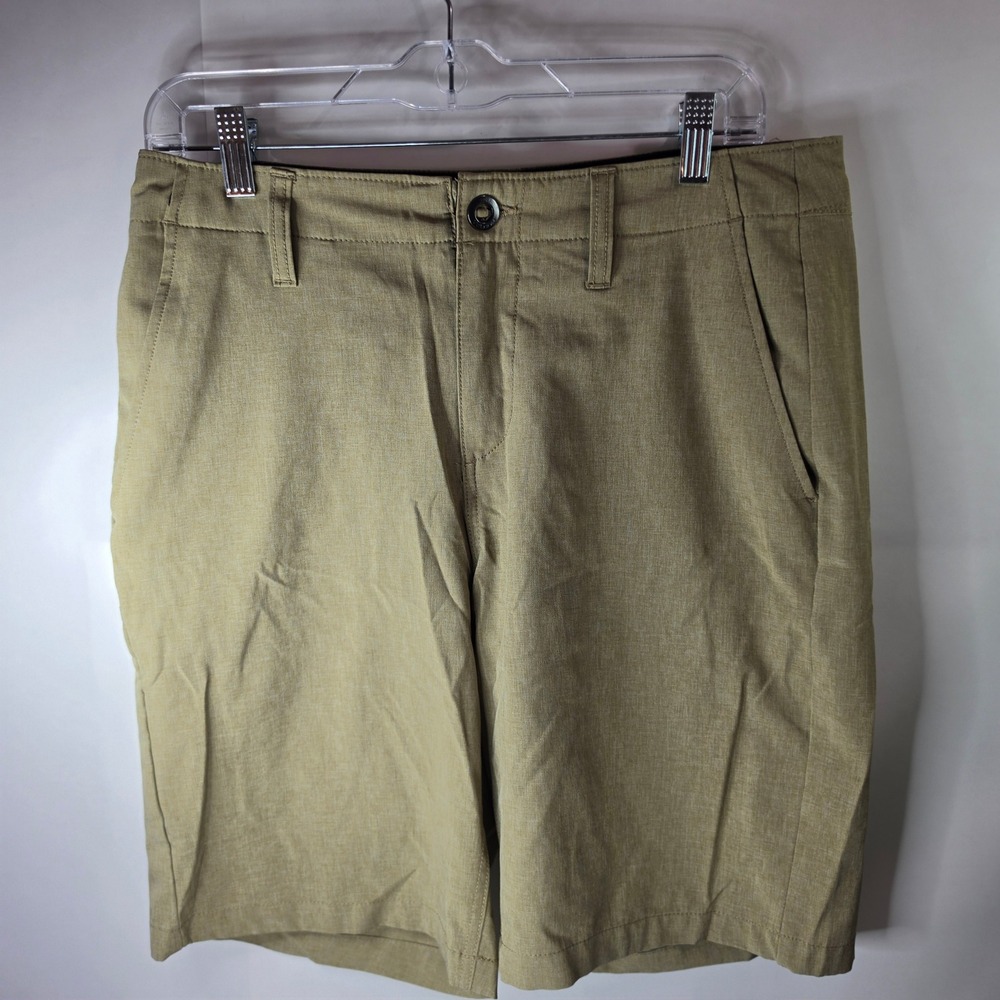 Volcom Surf Turf Hybrid Shorts Khaki Olive Green Mens 4 Way Stretch Shorts 30
